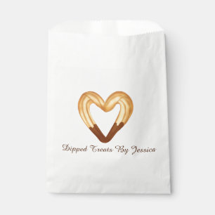 Heart Shaped Churro Dipped In Chocolate Favor Bag