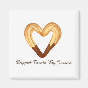 Heart Shaped Churro Dipped In Chocolate Magnet