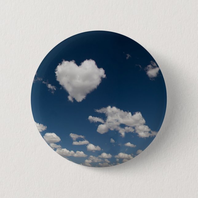 Heart shaped cloud button (Front)