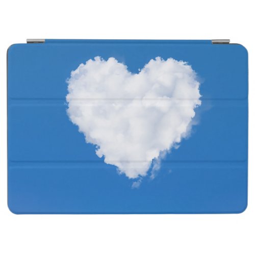 Heart shaped cloud in blue sky iPad air cover