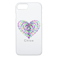 Heart shaped colorful pattern iPhone 8/7 case