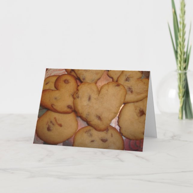 Heart Shaped Cookies Holiday Card (Front)