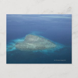 Heart shaped coral reef postcard