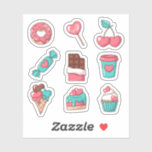 Heart Shaped Desserts Stickers