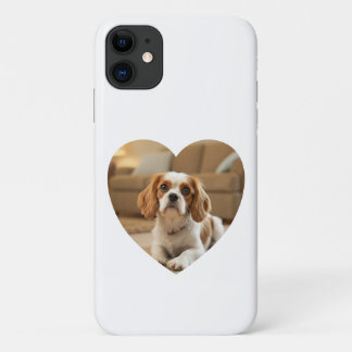 Heart-Shaped Dog Design iPhone 11 Case