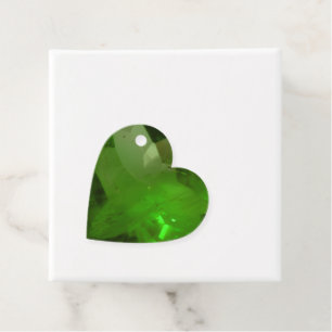 Heart‑Shaped Emerald Favor Tags