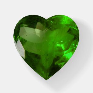 Heart‑Shaped Emerald Paperweight