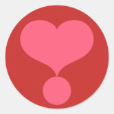 ☆ ハート♡様☆ 確認用 Love Heart Emoji Red Sparkle Stickers | Zazzle
