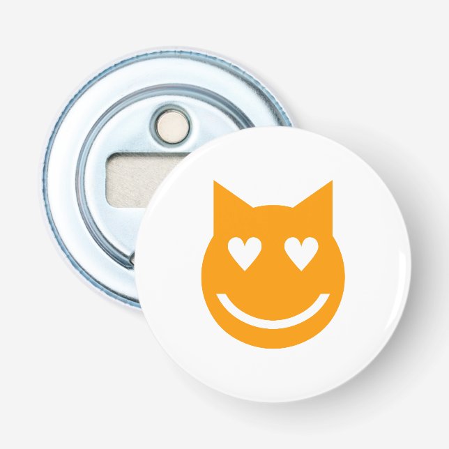 Heart Shaped Eyes Emoji Bottle Opener (Front)