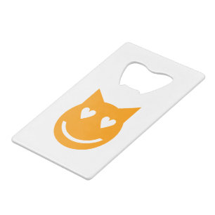 Heart Shaped Eyes Emoji Credit Card Bottle Opener
