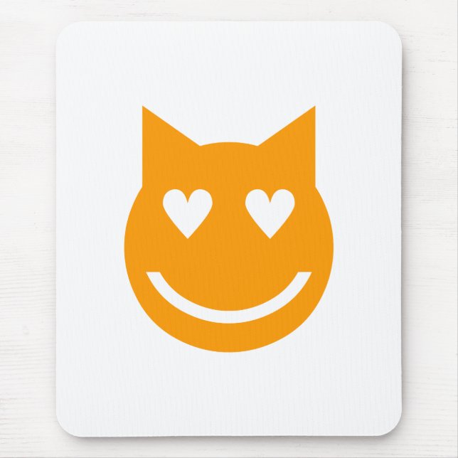 Heart Shaped Eyes Emoji Mouse Pad (Front)