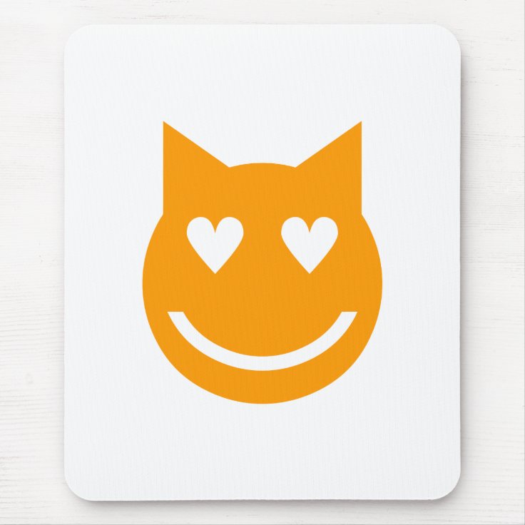 Heart Shaped Eyes Emoji Mouse Pad Zazzle