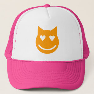 Heart Shaped Eyes Emoji Trucker Hat