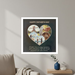 Heart-Shaped 'Father's Love' Photo Collage Acrylic Print