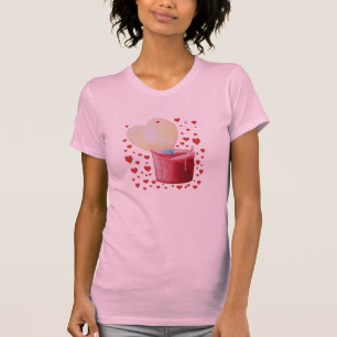 heart shaped flame red candle art T-Shirt