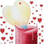 heart shaped flame red candle cutout<br><div class="desc">This romantic heart shaped flame and red candle illustration was inspired when I was watching a red candle melt down, I painted the red melting wax that's running down the side of the candle heart shaped, and the colourful flame is also heart shaped to represent romantic and passionate burning Love...</div>