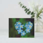 Heart Shaped Forget-me-not Flowers Postcard (Standing Front)