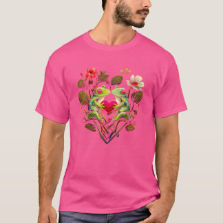 Heart-Shaped Frog Valentine'S Day T-Shirt