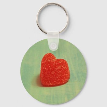 Heart Shaped Gumdrop Keychain by trendyteeshirts at Zazzle