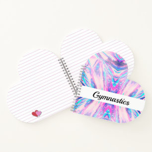 Heart Shaped Gymnastics Spiral Notebook