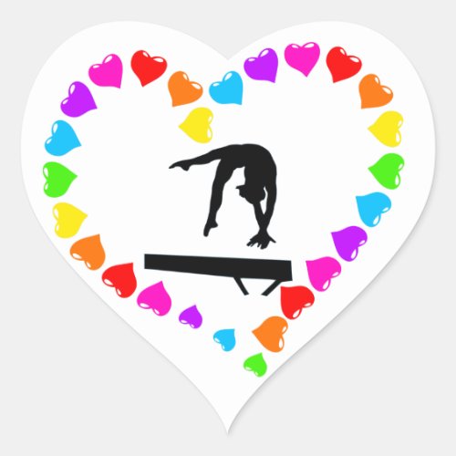 Heart Shaped Gymnastics Stickers