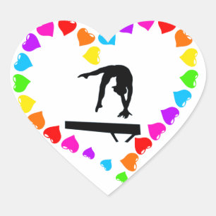 Heart Shaped Gymnastics Stickers