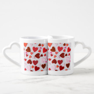 heart shaped handles Love design Coffee Mug Set