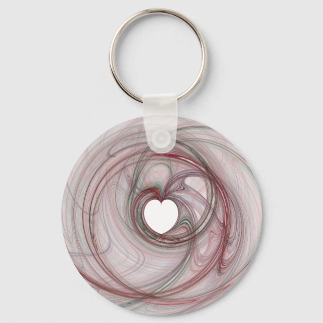 Heart shaped hole keychain (Front)