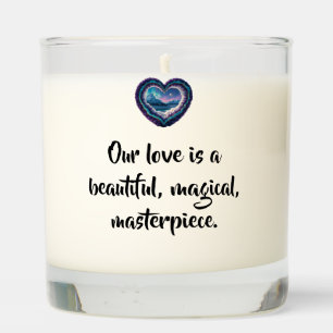 Heart-Shaped Ice Sculpture with Aurora Scented Candle