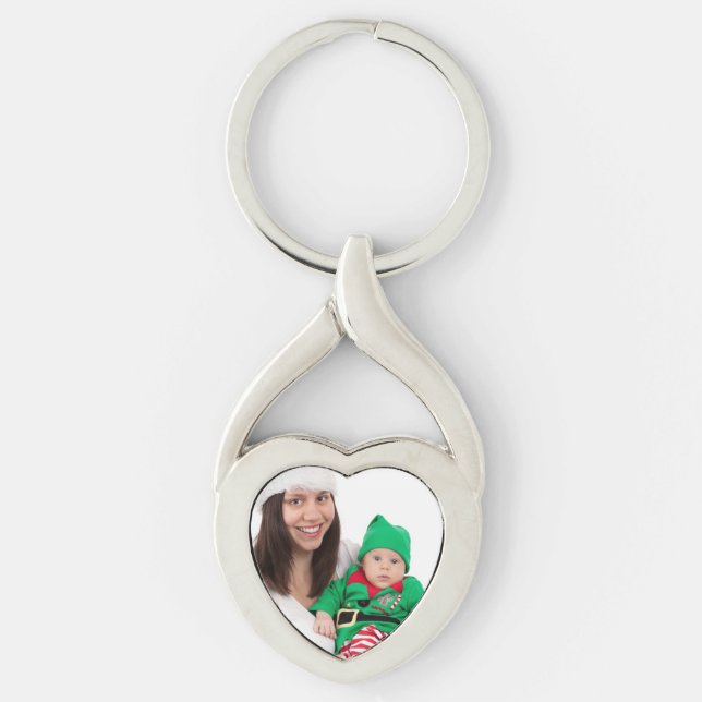 Heart Shaped Keychain personalized Photo (Front)