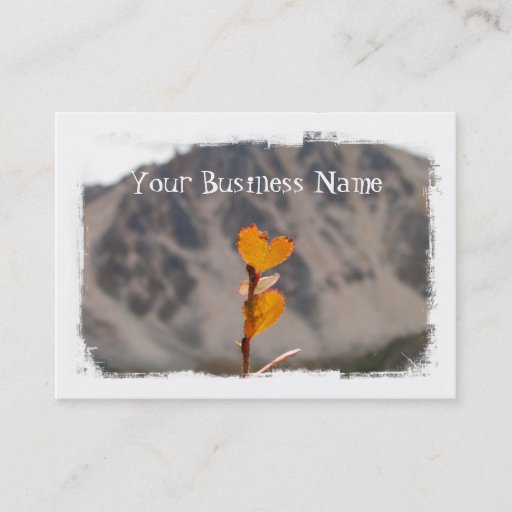 Customizable Heart-Shaped Leaf Business Card Templates