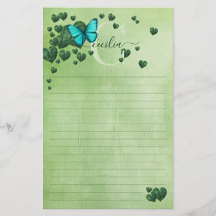Heart-Shaped Leaves Bouquet Stationery