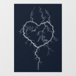 Heart Shaped Lightning Custom Name or Text Wall Decal<br><div class="desc">This is a heart shaped lightning bolt drawn drawn the illustration titled "Lovestruck" that can be customized with the names of a couple or 3 lines of text.</div>