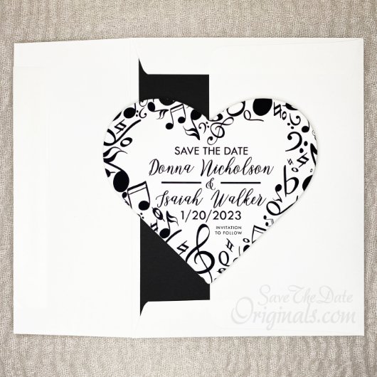 Heart-Shaped Magnetic Save the Date Invitation (Envelope)