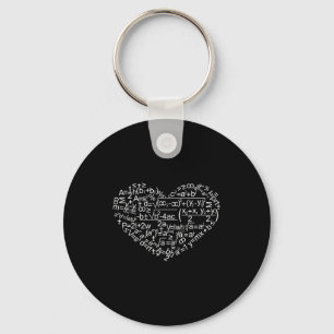 Heart Shaped Maths Formulas Keychain