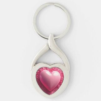Heart-Shaped Metal Keychain