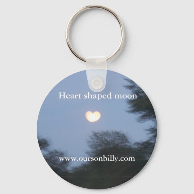 Heart shaped moon Key chain (Front)