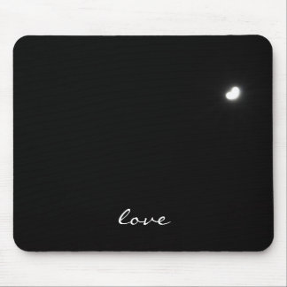 Heart Shaped Moon Mouse Pad