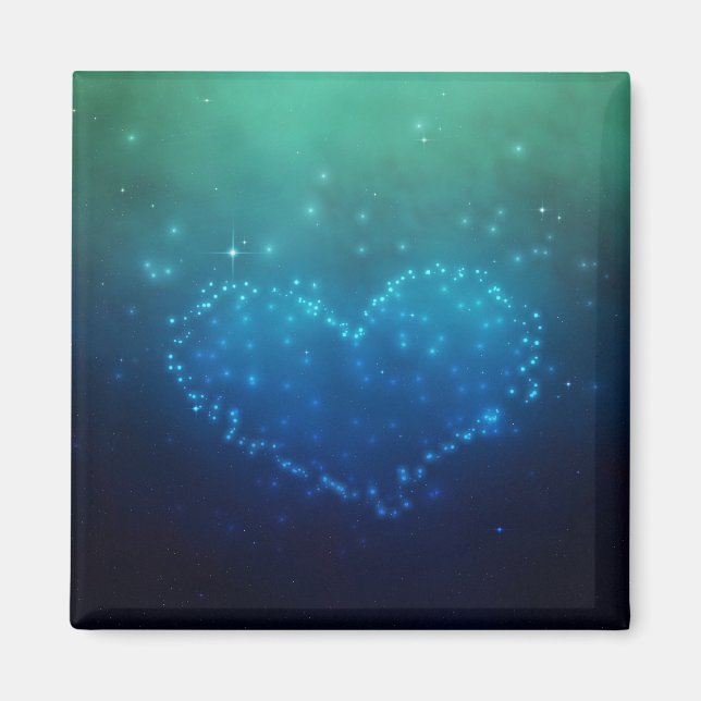 Heart-Shaped Night Stars Magnet (Front)