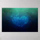 Heart-Shaped Night Stars Poster | Zazzle