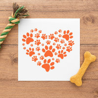 Heart Shaped Paw Prints