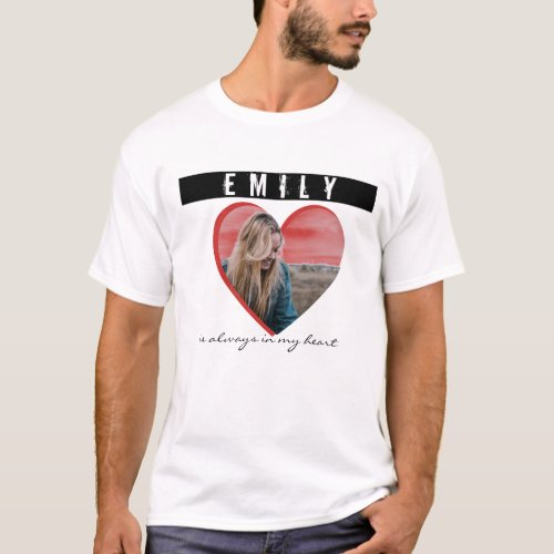 Heart shaped personalised photo T_Shirt