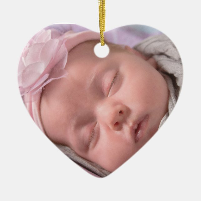 Heart Shaped Personalized Ornament (Front)