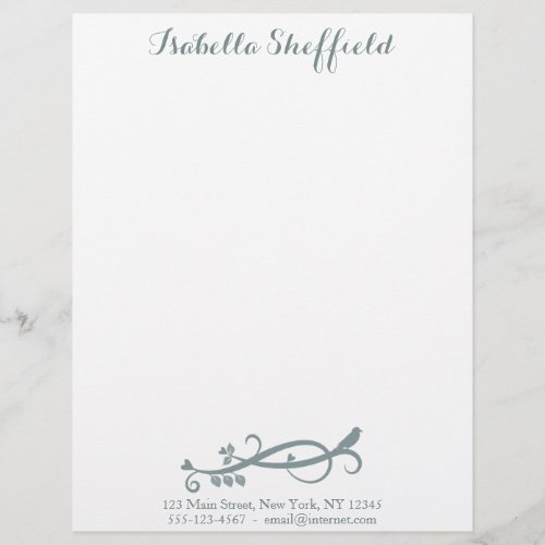 Heart Shaped Petal Flowers Letterhead