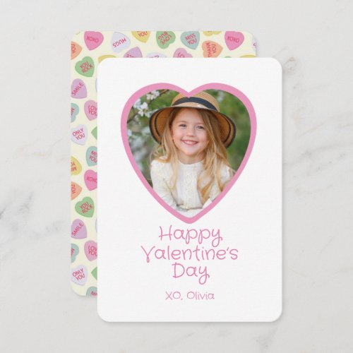 Heart Shaped Photo Classroom Card