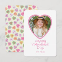 Heart Shaped Photo Classroom Valentine’s Day Card