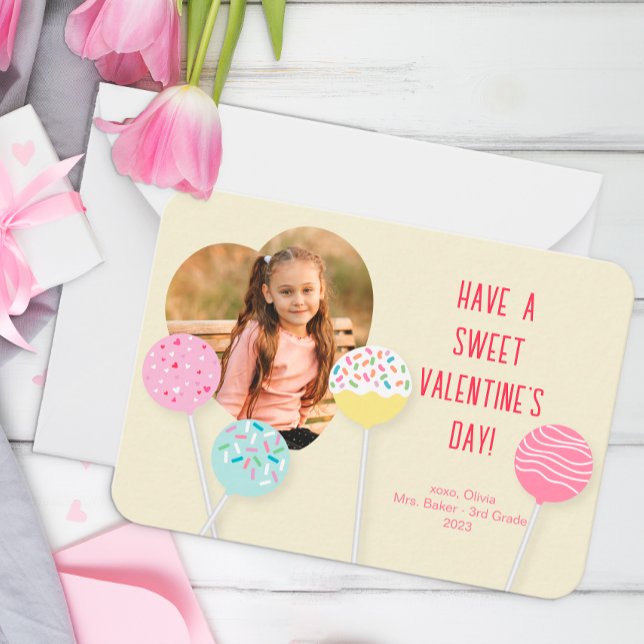 Heart Shaped Photo Classroom Valentines Day Card  (Classroom Valentine's Day Card)
