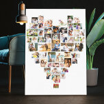 Heart Shaped Photo Collage 51 Pictures White Canvas Print<br><div class="desc">Heart Shaped photo collage with 51 of your favorite photos. The photo template is set up to automatically display your photos in a heart shape. The collage uses vertical, square and landscape photos. If you have any problems with picture placement, try cropping to the relevant shape and re-uploading. This design...</div>