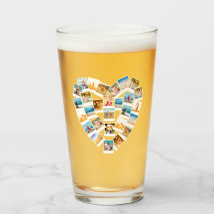 Heart Shaped Photo Collage Family Photos Glass
