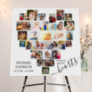 Heart Shaped Photo Collage Funeral Memorial Square Foam Board